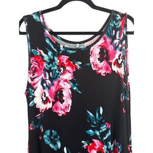 Women’s Sleeveless A-line floral swing dress Sz XL